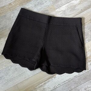 The Loft Textured Riviera Black Shorts - Side Zip - size 6